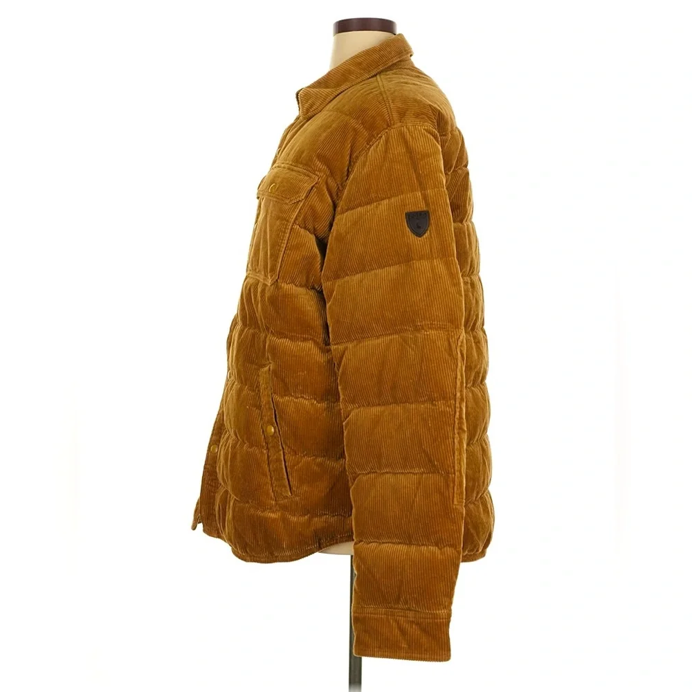 Polo By Ralph Lauren Quilt Corduroy Down Jacket XL Tall Honey